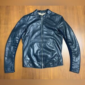 Dark Navy Gino’s Women’s Leather Jacket Size 40